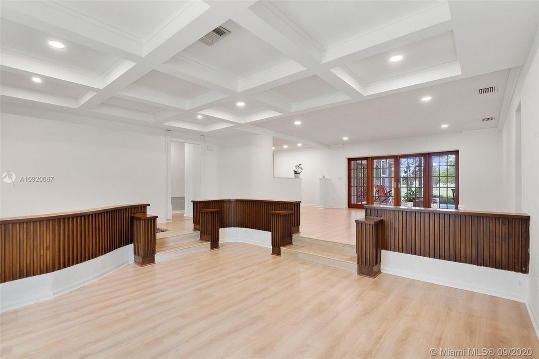 View from Living room to Family and Entrance