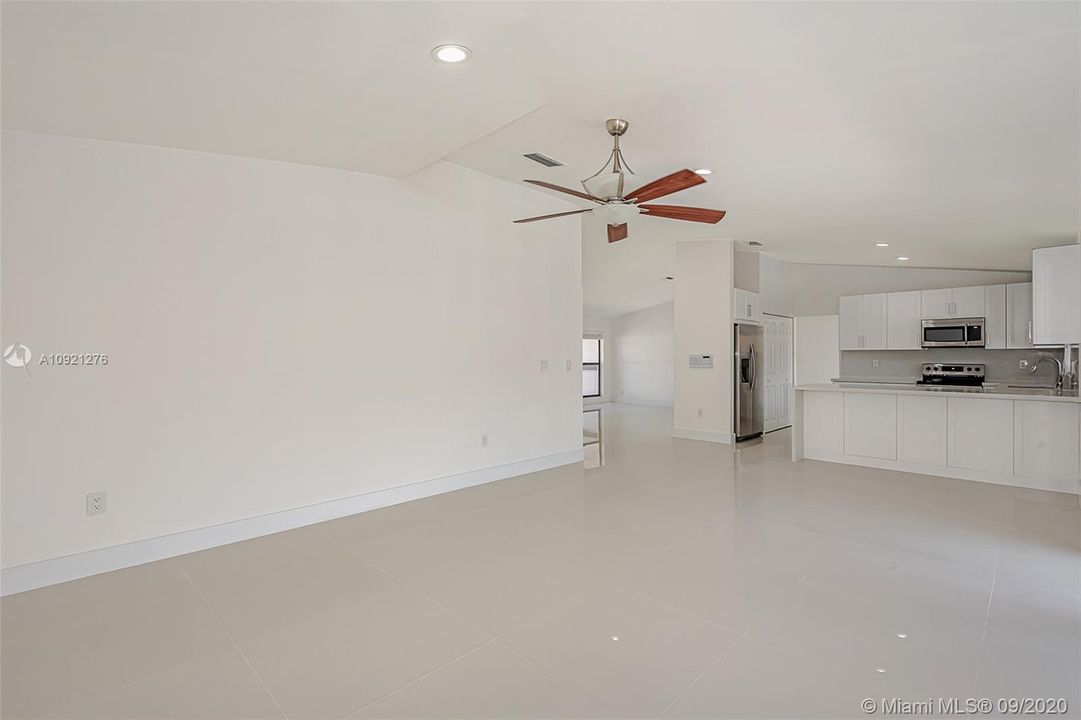 High ceilings in the family room!