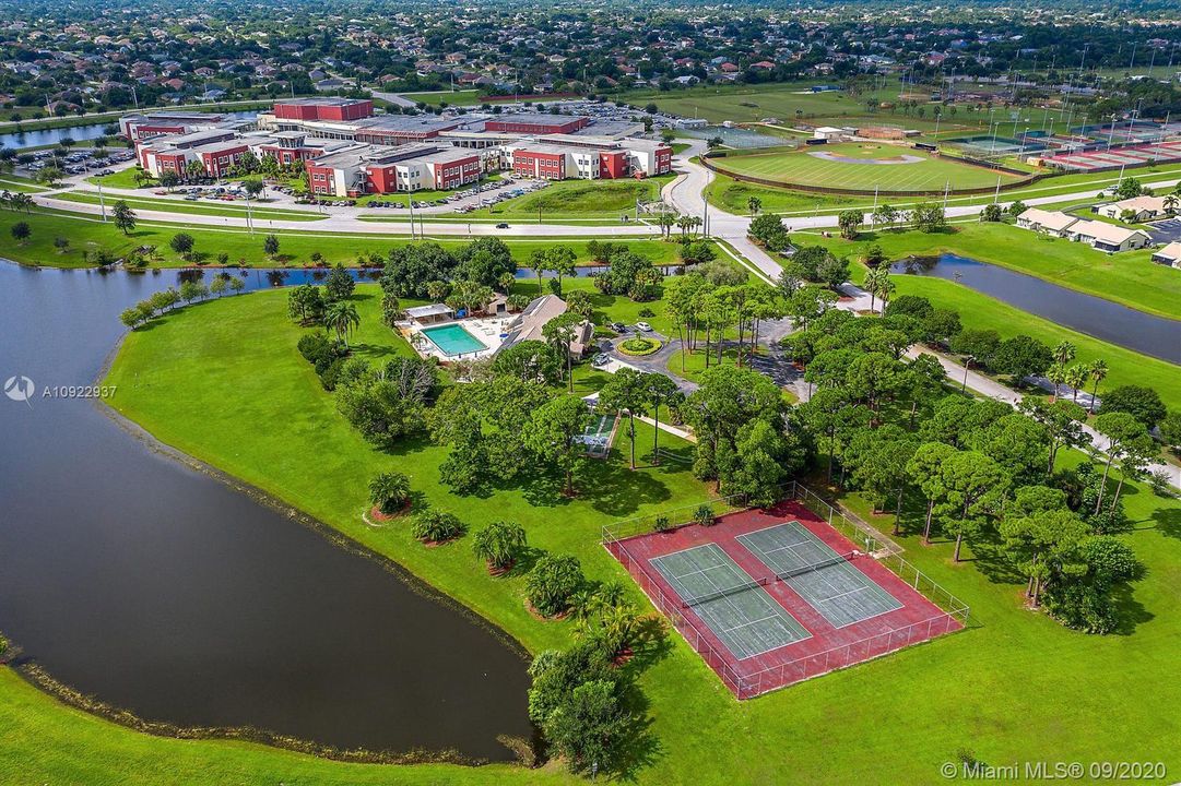 Aerial View of Community Amenities