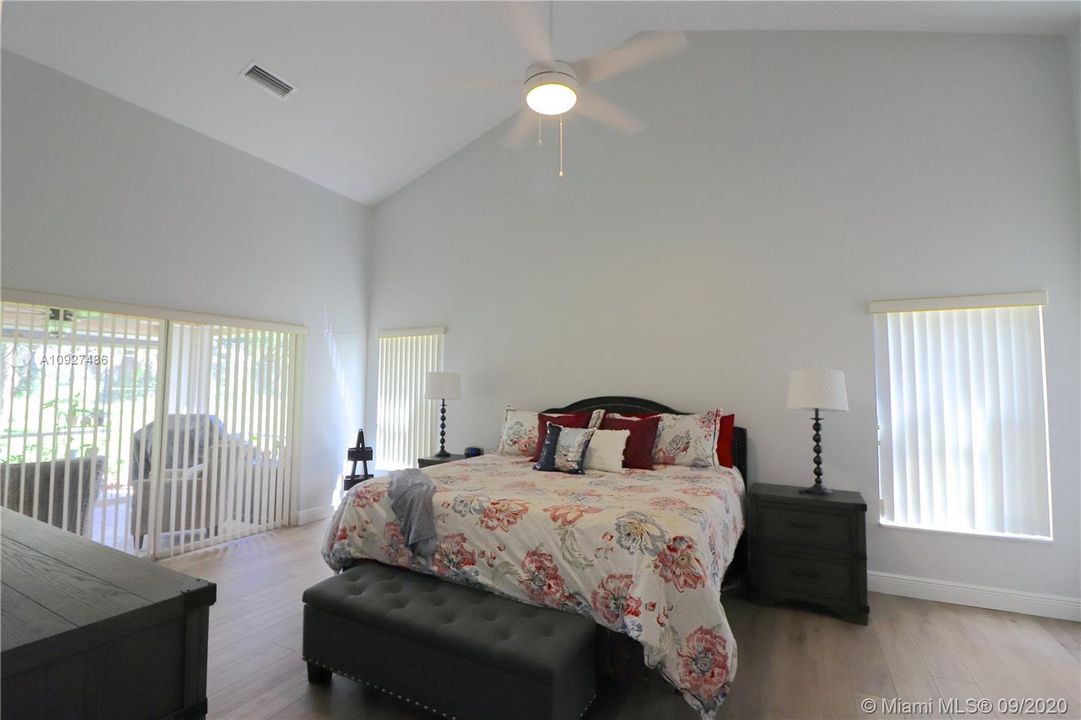 Master suite with 16 ft. ceiling