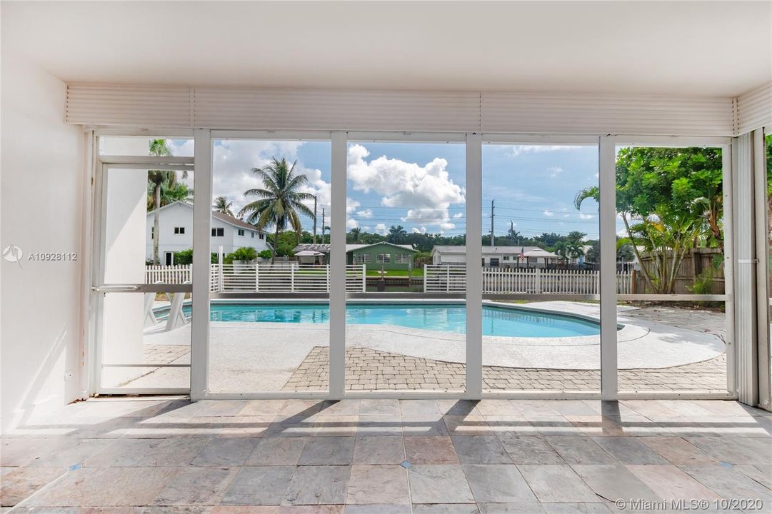 Terrace view - Leads to pool, and dock -- dock your boat behind your home and ocean access in minutes away