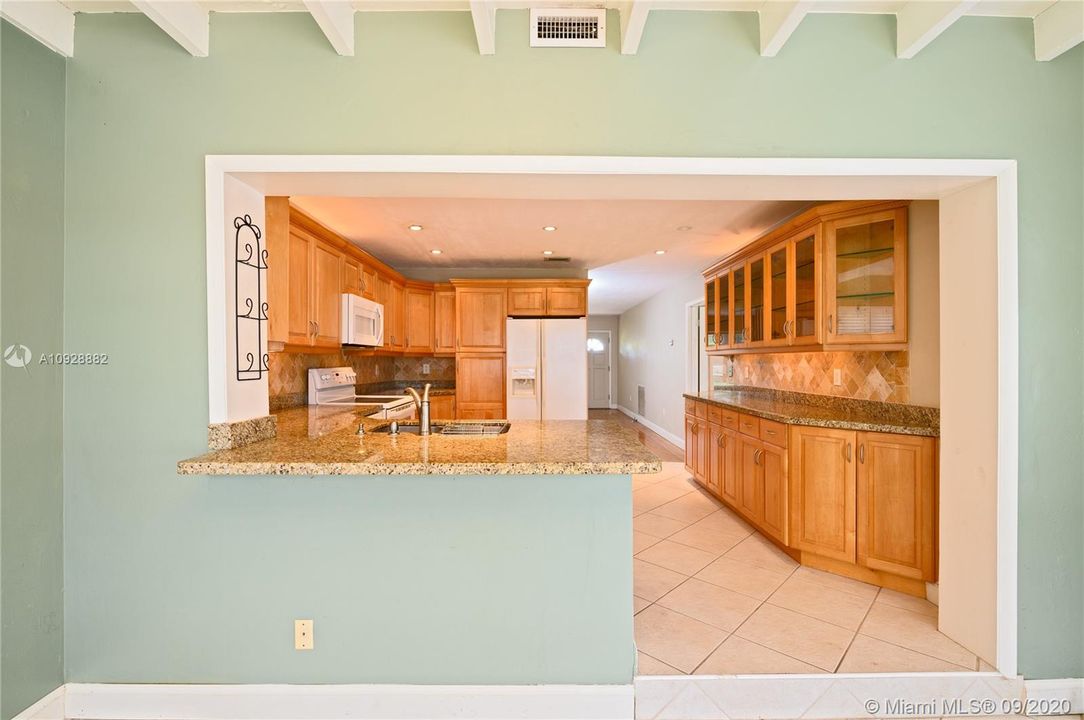 Kitchen view from the family room