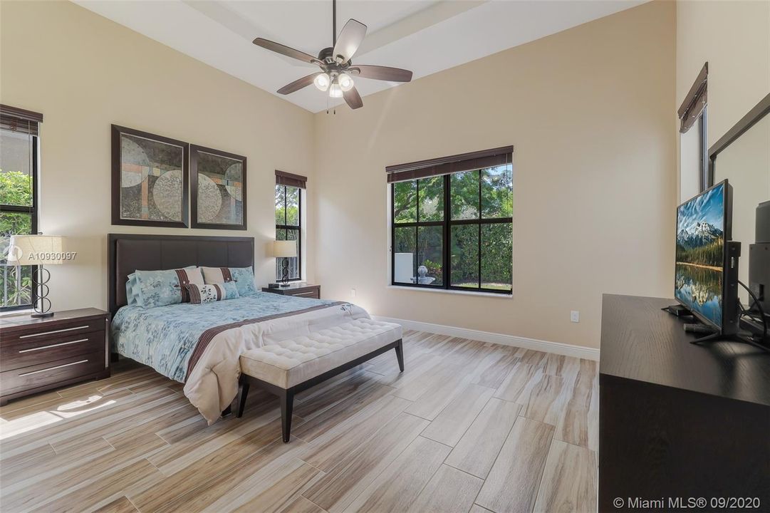 Master bedroom with Italian Tile floors