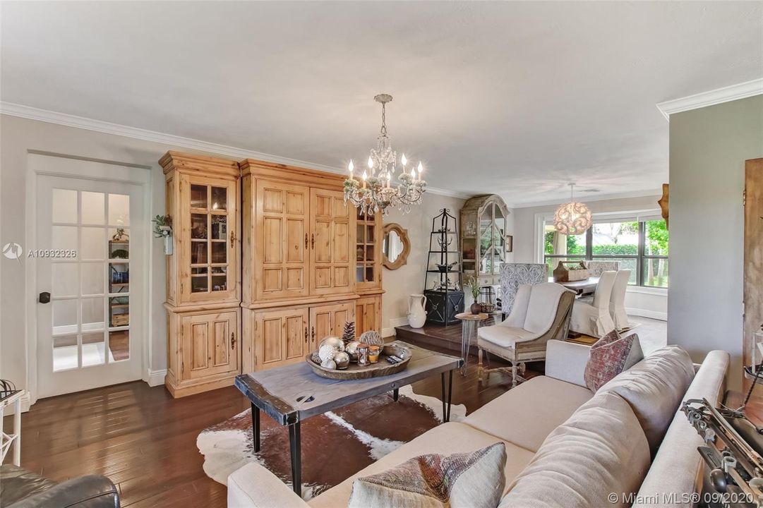 Living Room - main house - with private entrance to guest house.