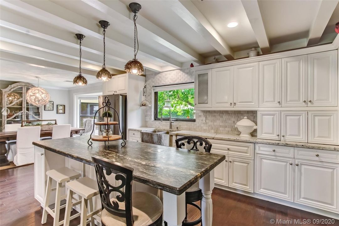 Remodeled kitchen.