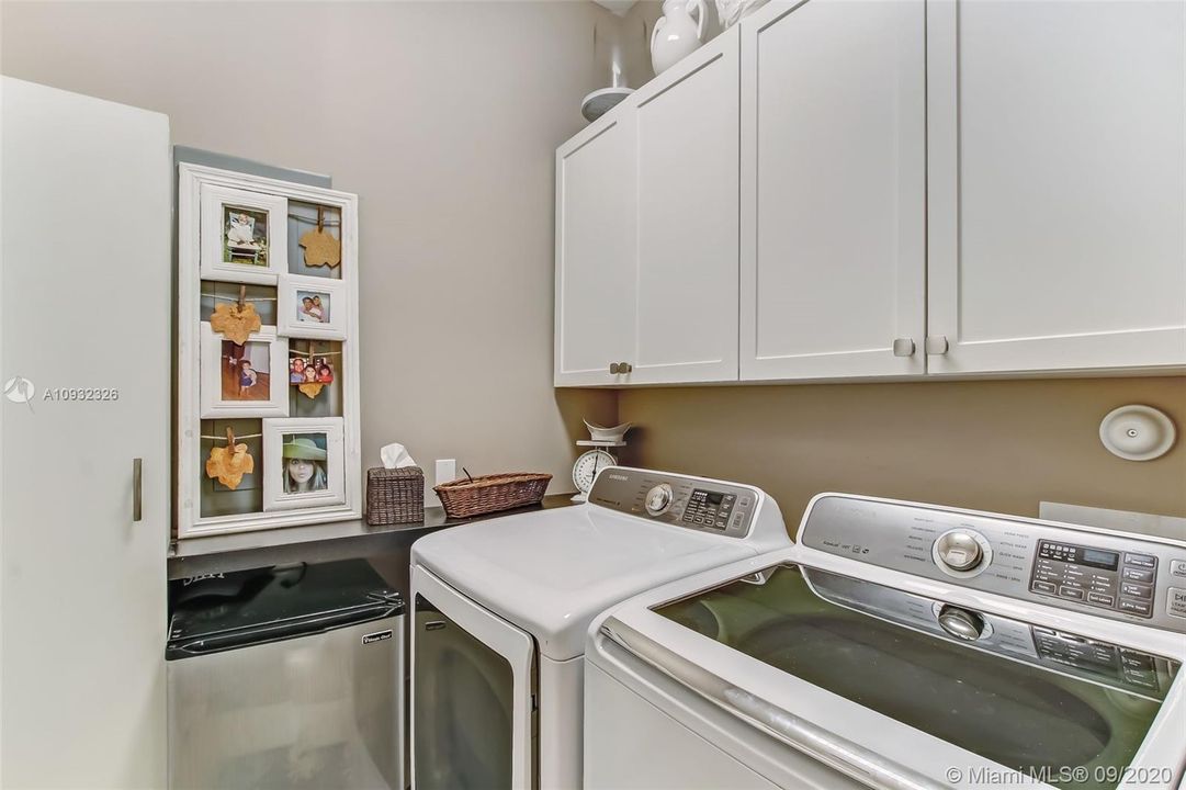 Guest house laundry room.