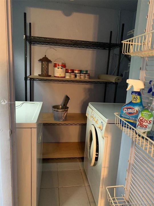 storage room and laundry area