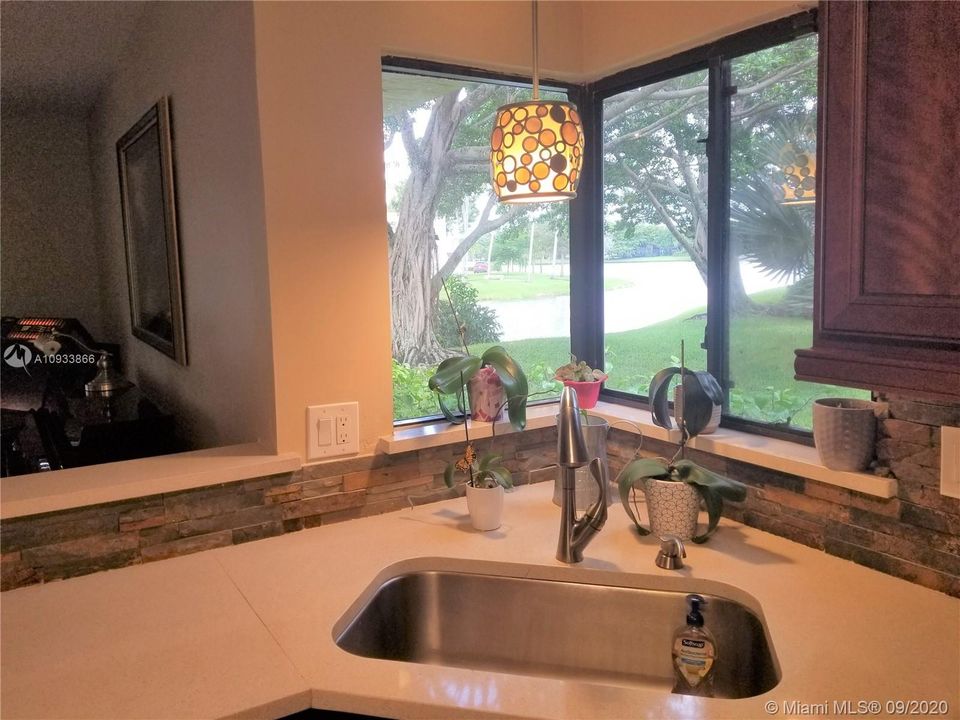 Great water views from kitchen