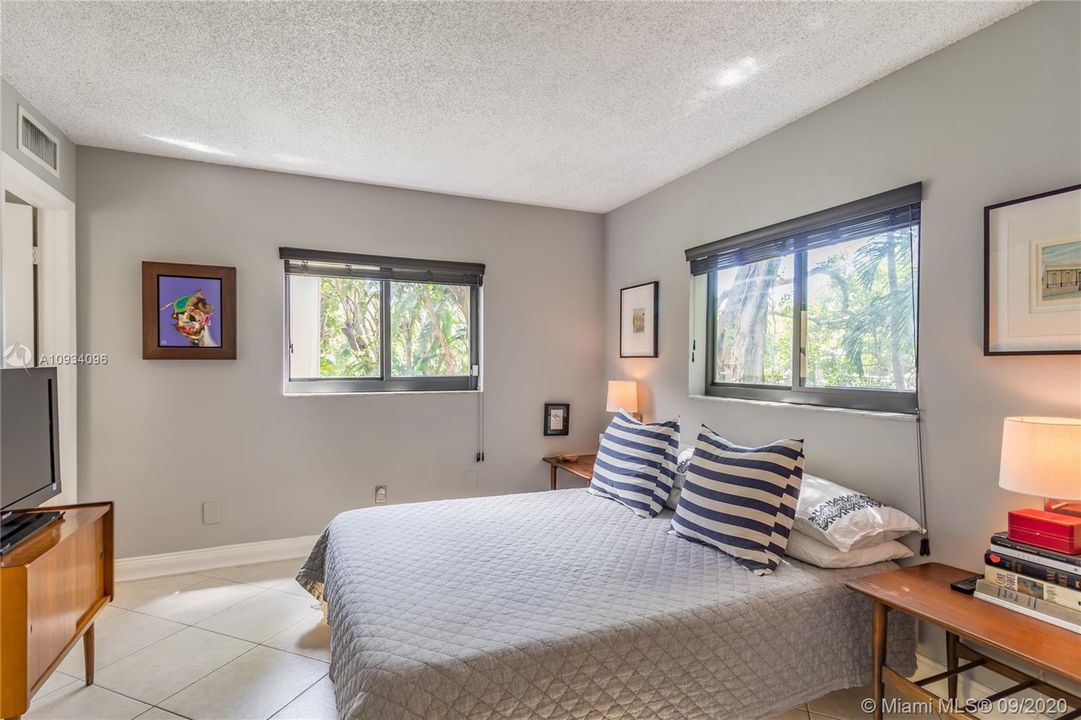 Primary bedroom with walk in closet