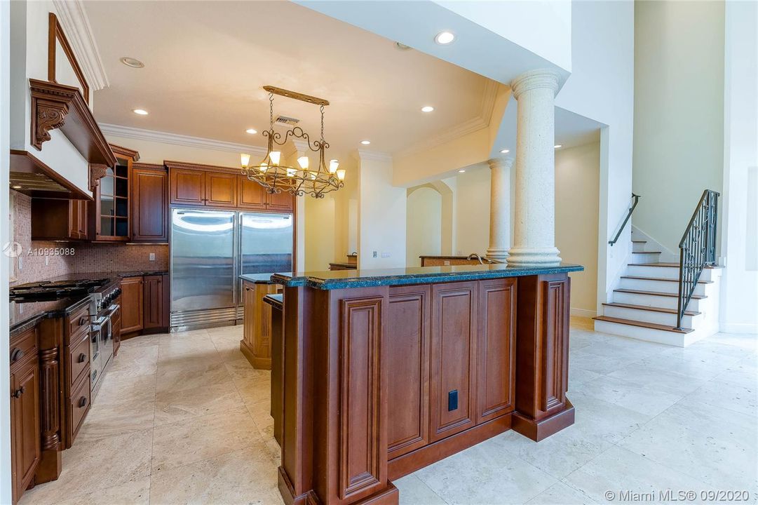 GOURMET KITCHEN WITH SNACK COUNTERS - OPEN TO FAMILY ROOM AND BREAKFAST ROOM