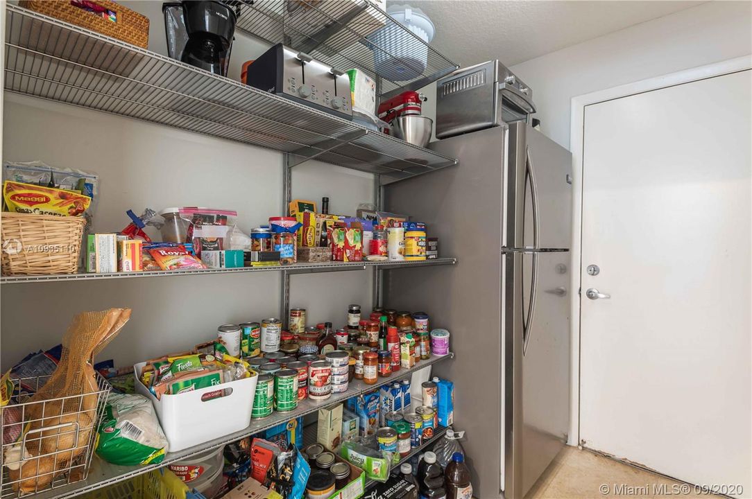 Pantry and second refrigerator for additional storage