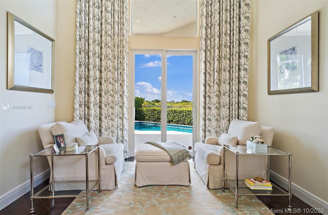 Master bedroom seating area