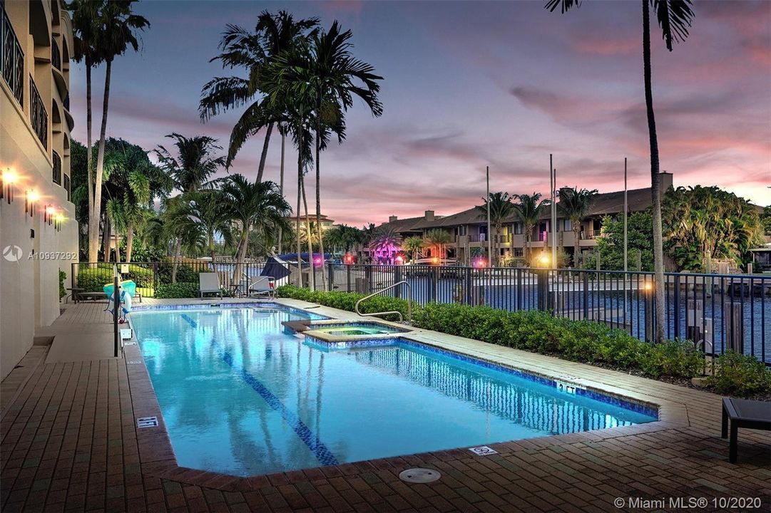 COMMUNITY POOL AND SPA SHARED WITH NEIGHBORING BUILDING