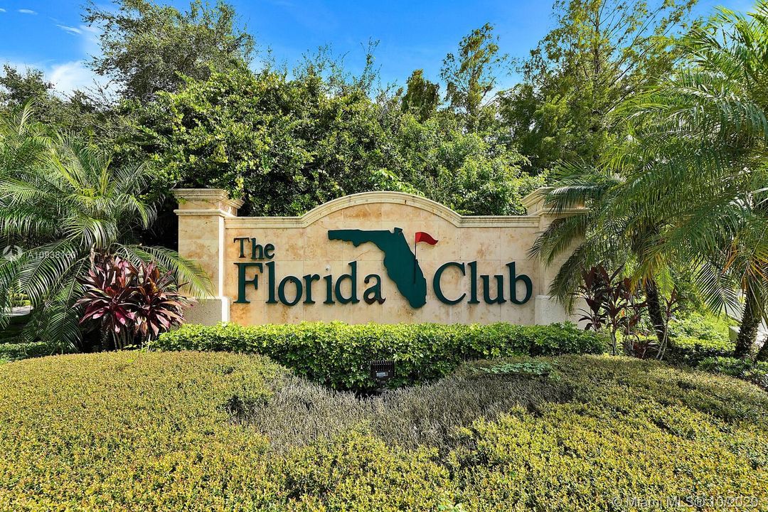 Entering the beautiful community of The Florida Club