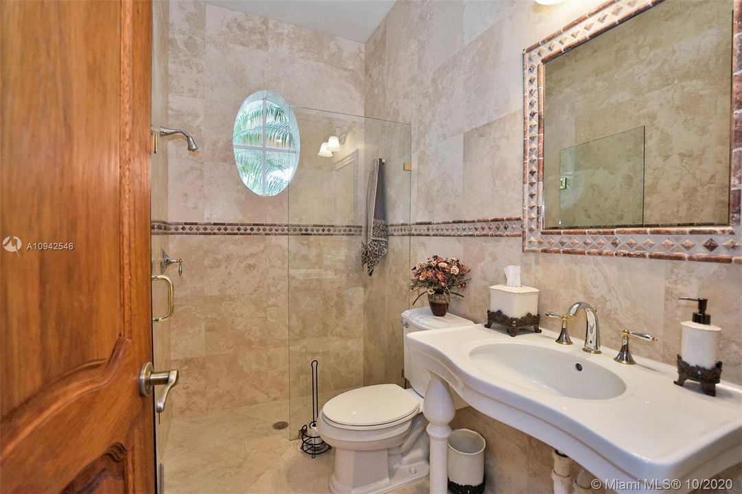 Full bathroom in office