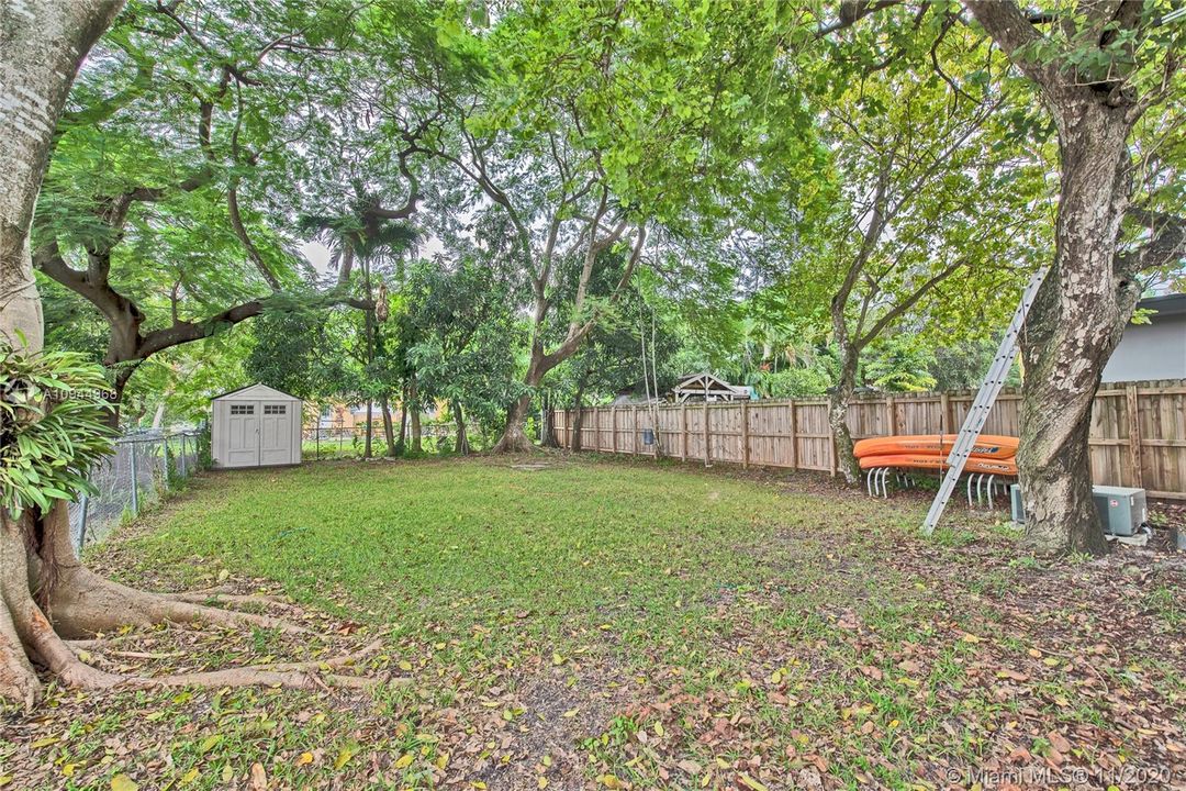Back yard and shed