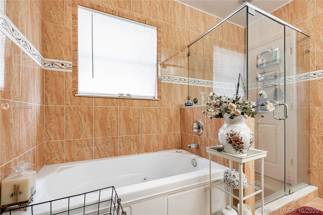 Master bathroom, whirlpool tub