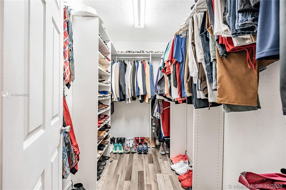 Master walk-in closet