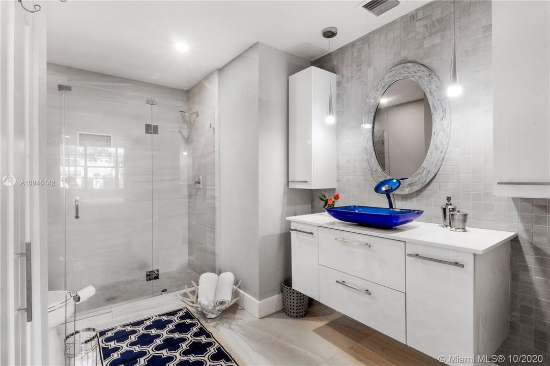 Master Bathroom Beautiful Blue Sink