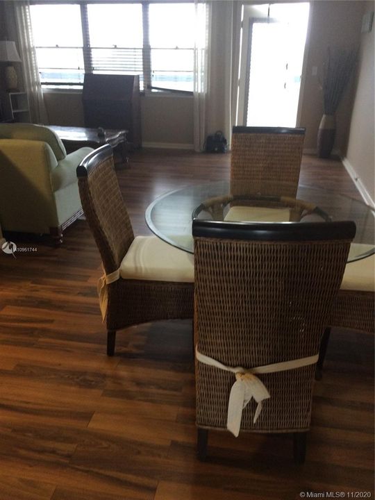 dining area facing front door