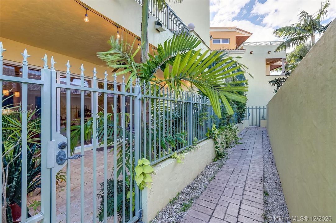 Gate to first floor patio