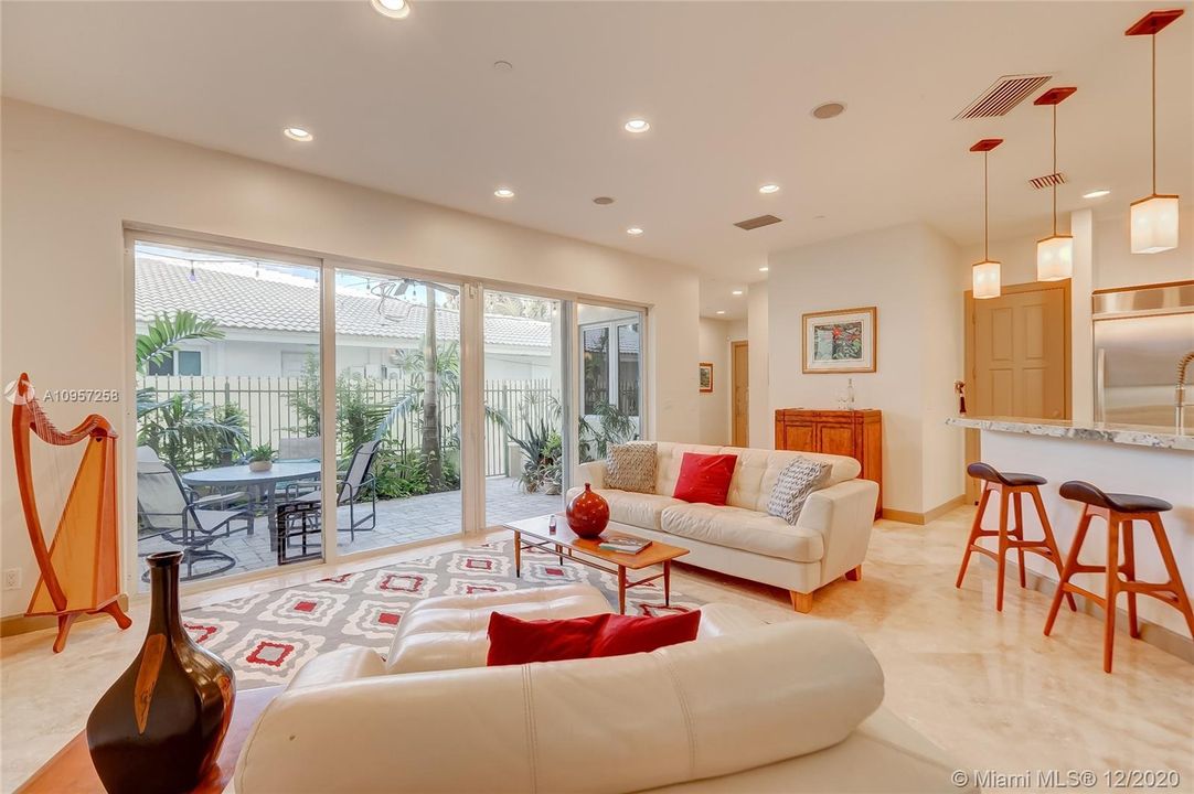 Patio behind the Impact Doors, door takes you to garage