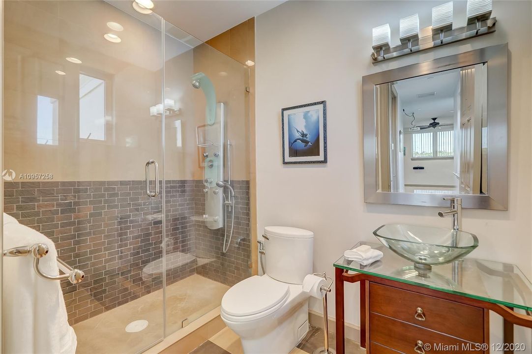 En Suite Bath w/ Frameless Shower on 3rd Floor