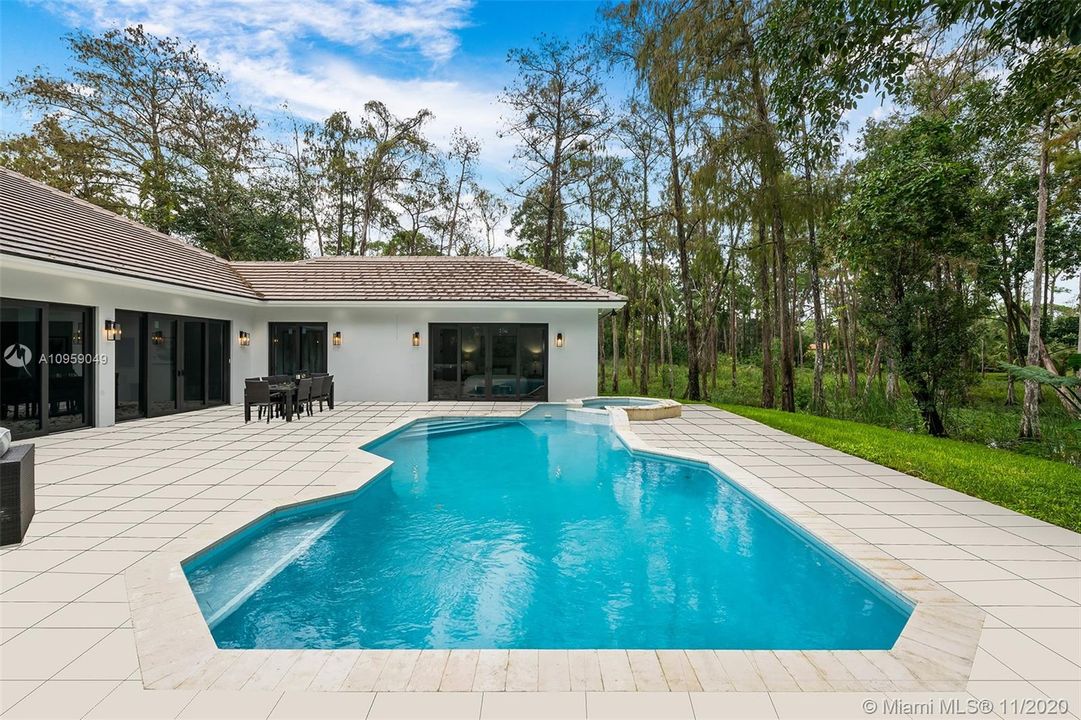 Large Pool + Spillover Spa