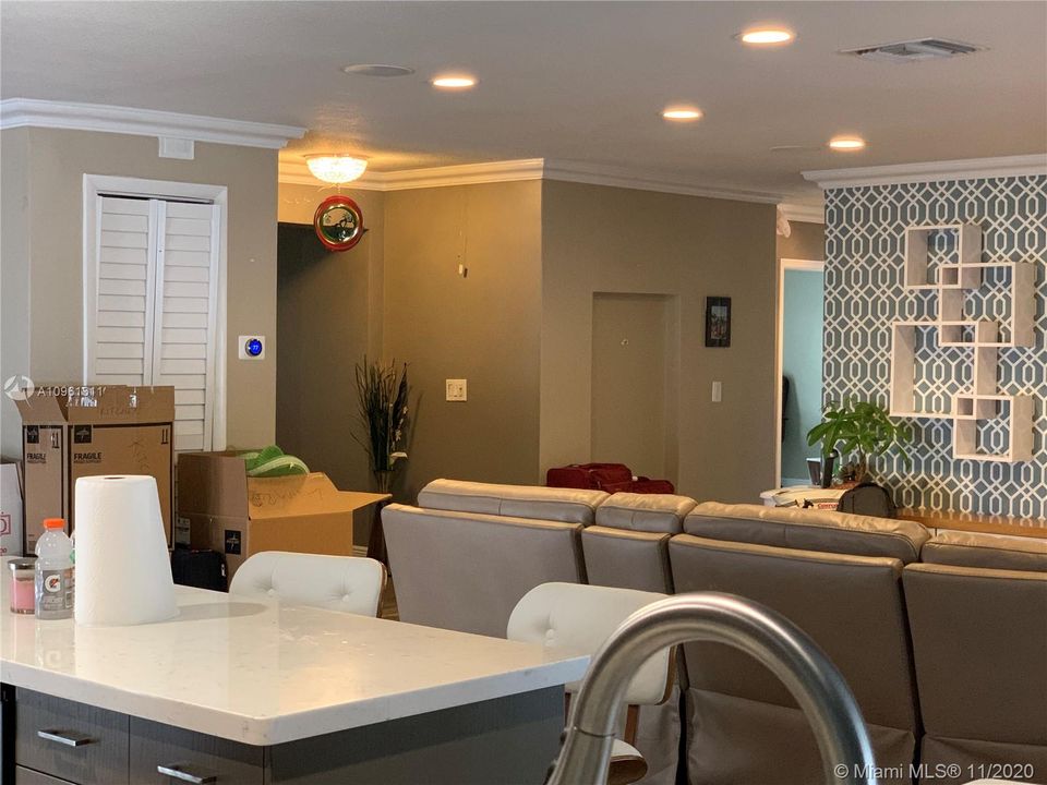Florida Room view through kitchen and living area