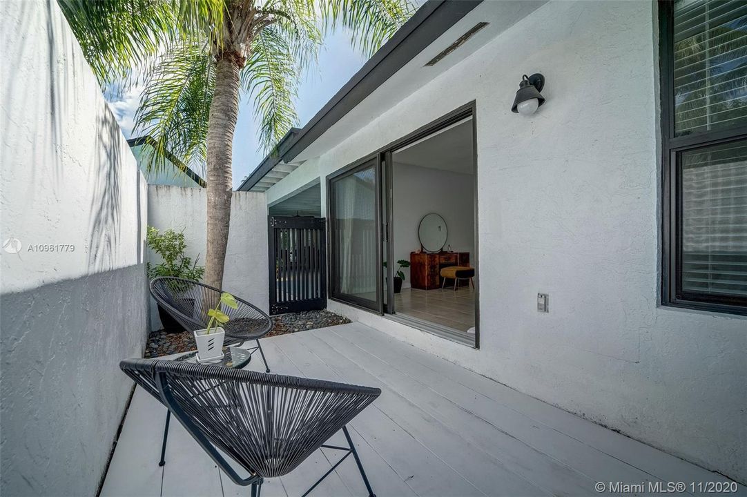 Master bedroom porch