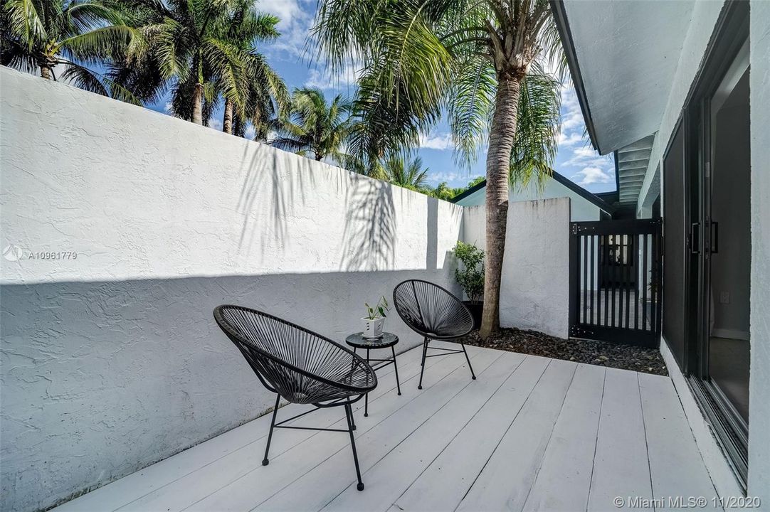 Master bedroom porch