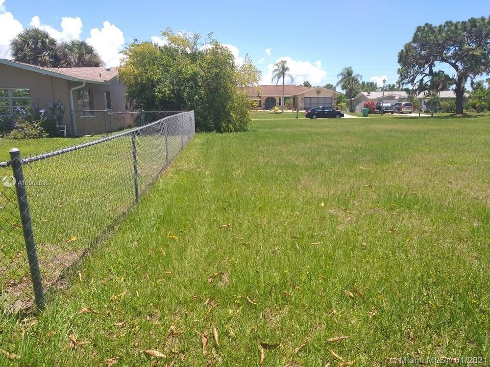 View from back to front of the land