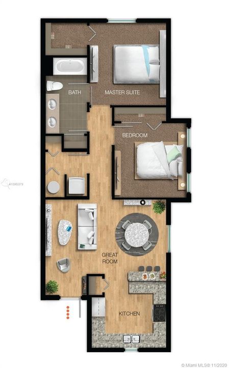 Recently Rented: $1,349 (2 beds, 1 baths, 916 Square Feet)