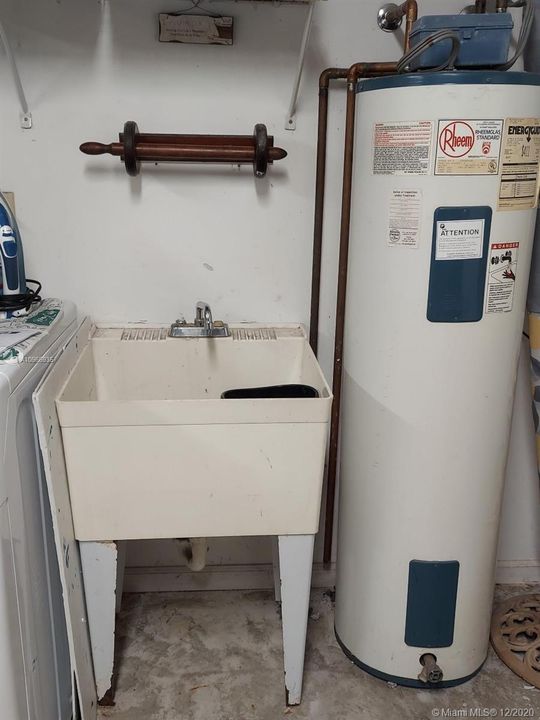 Laundry tub & water heater