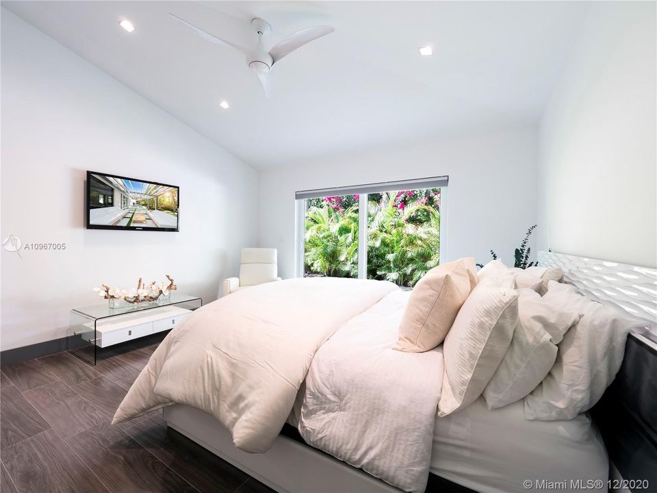 Bedroom #1 - 49" Sony TV with surround sound.