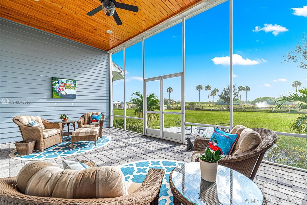 Back porch and view