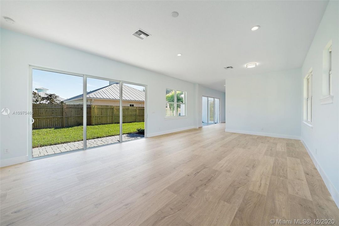 Living room and dining area