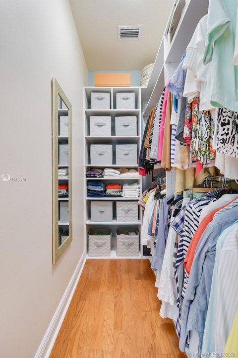 Huge walk-in closet in master suite