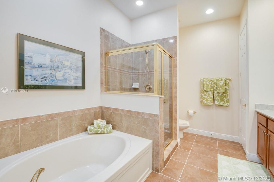 Soaker tub and separate shower