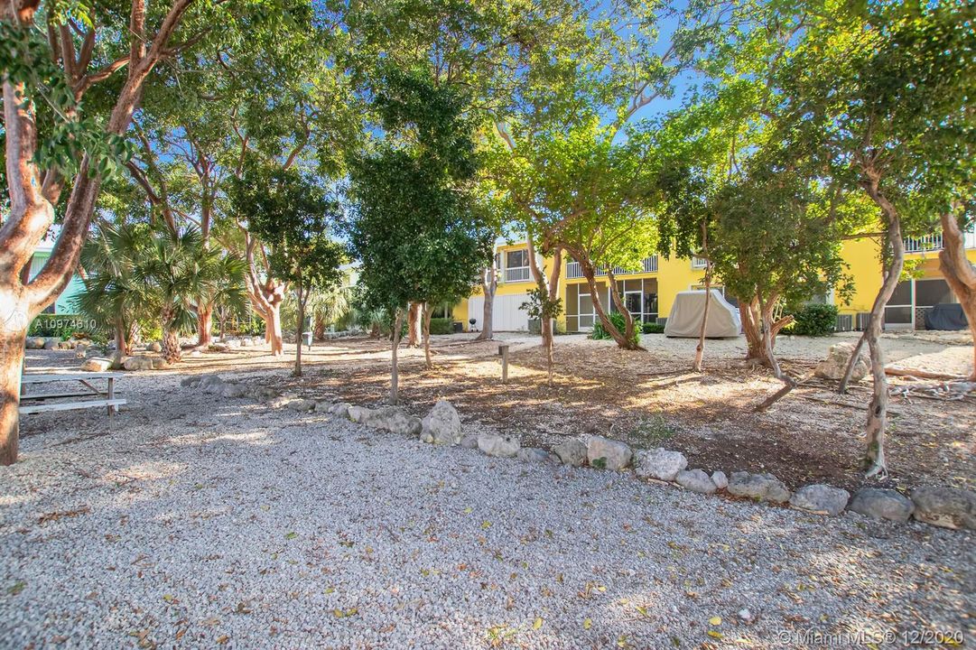 View of back of unit and serene setting.