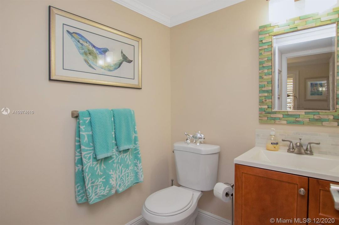 2nd bath fully updated with glass shower doors