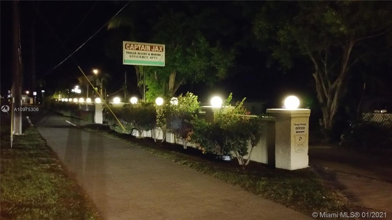 Lighted Privacy Wall on Highway