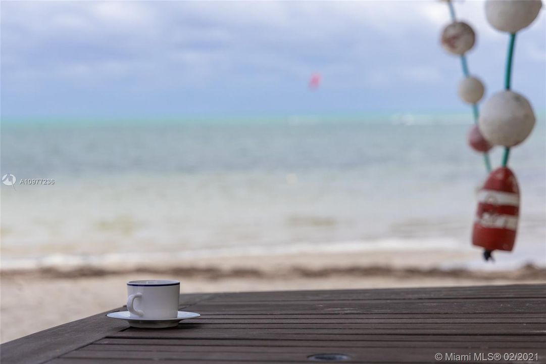 The Perfect spot to start the day, with Ocean breezes and jaw dropping views.