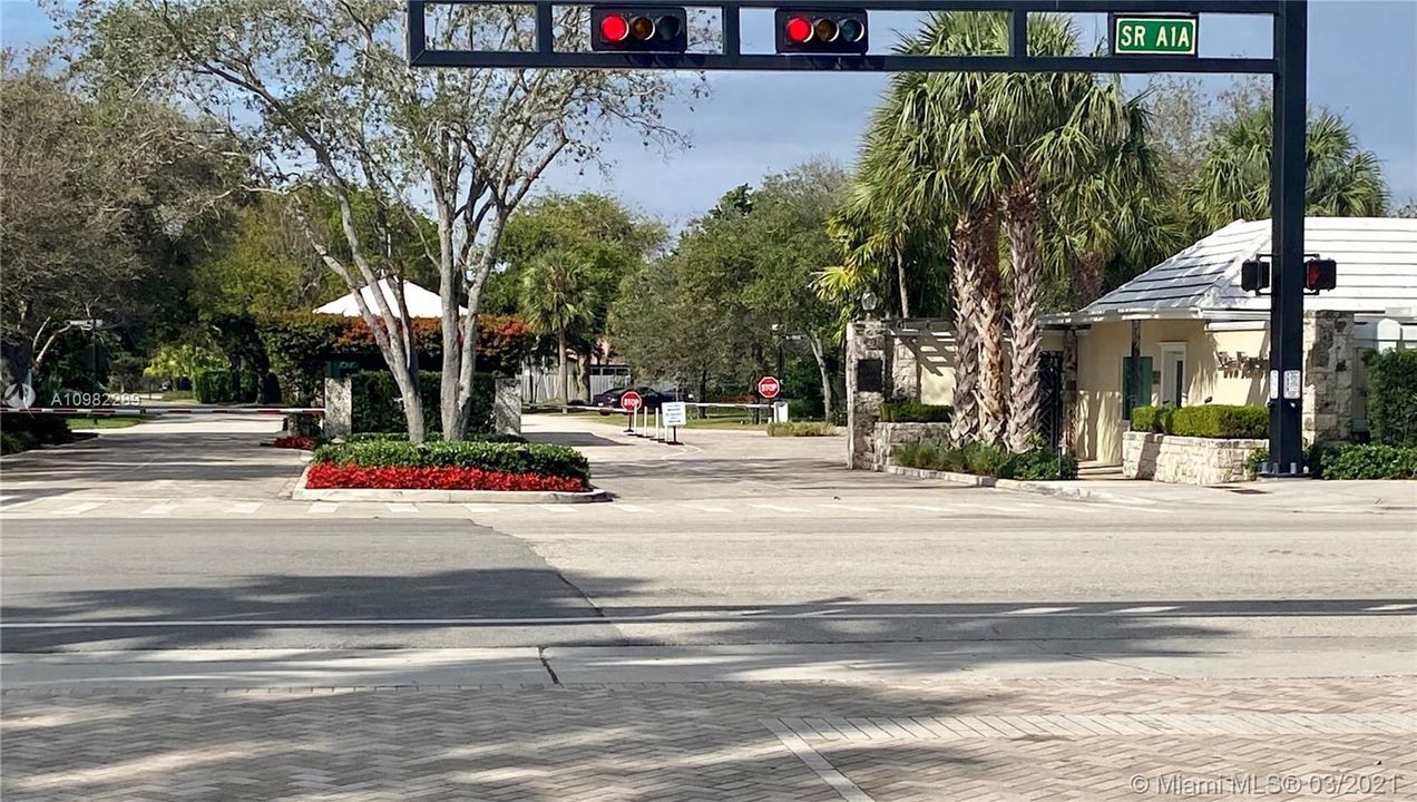 Gated Entrance with Police officers.