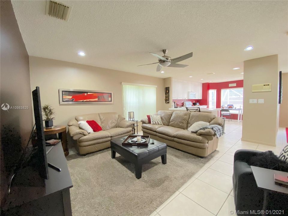 FAMILY ROOM AND KITCHEN