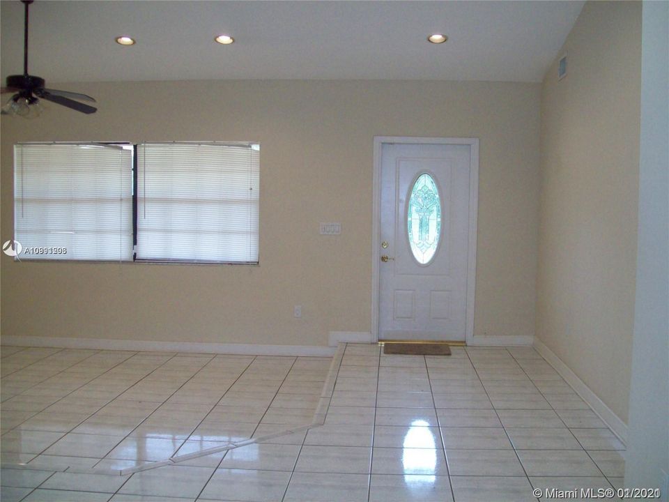 Living Room and Foyer Entrance