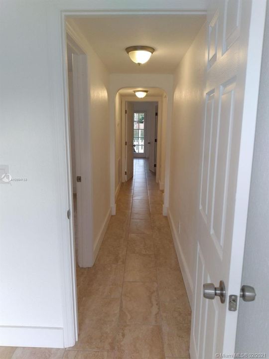 Hallway view from bedrooms