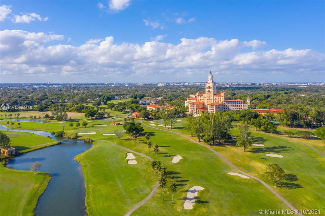 Aerial view of the Biltmore Golf Course
