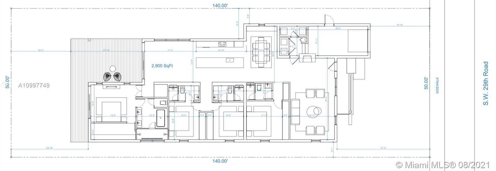 270 SW 29th Rd - Floor Plan with Measurements