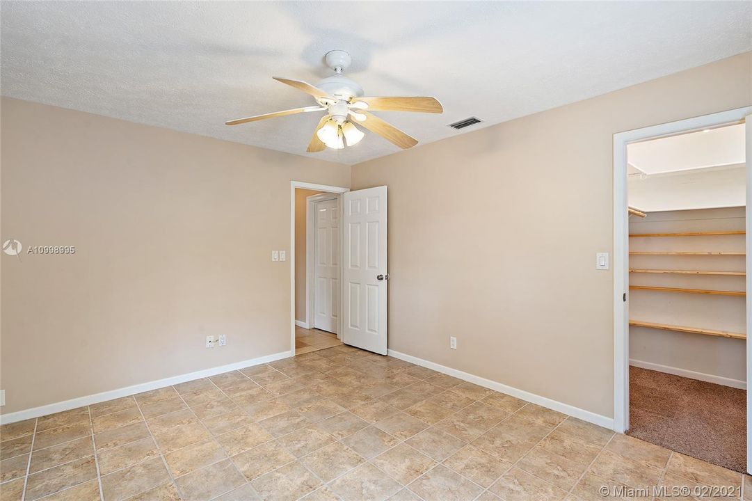 Bedroom 2 with walk in closet.